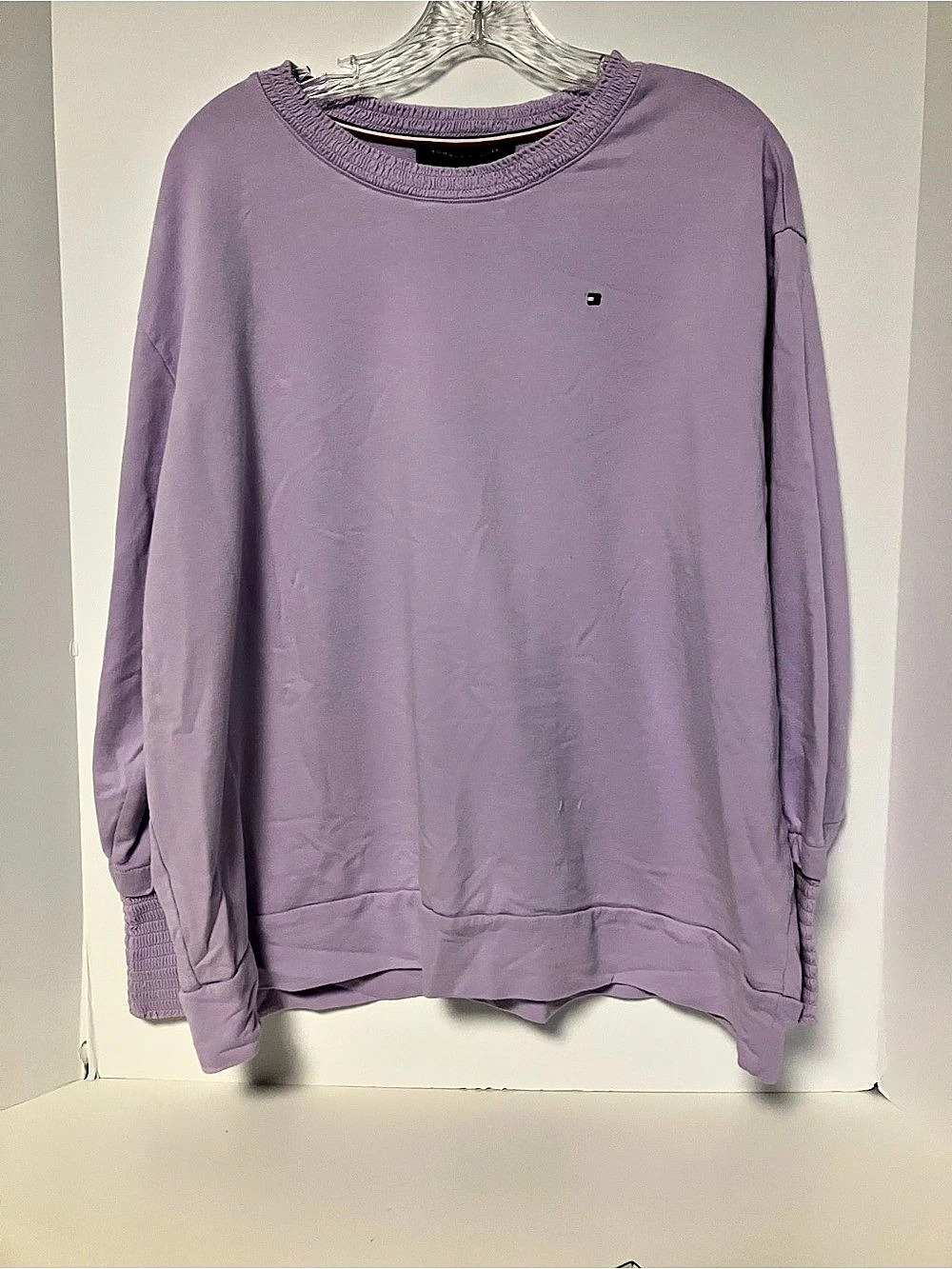 Tommy Hilfiger Smocked-Detail Sweatshirt Purple